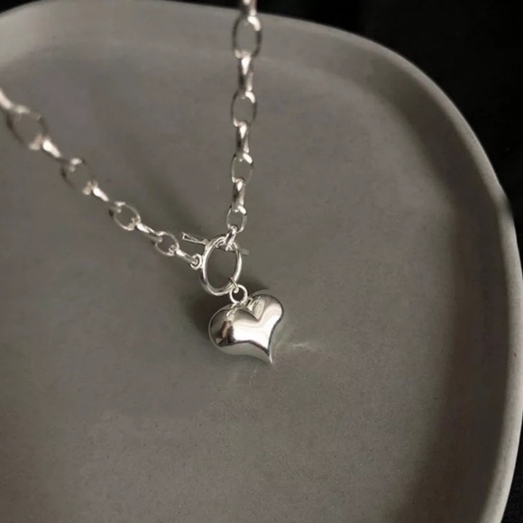 NEW “18” LOVE HEART 925 STERLING SILVER NECKLACE, NICE NECKLACE, CUTE NECKLACE - Picture 4 of 6